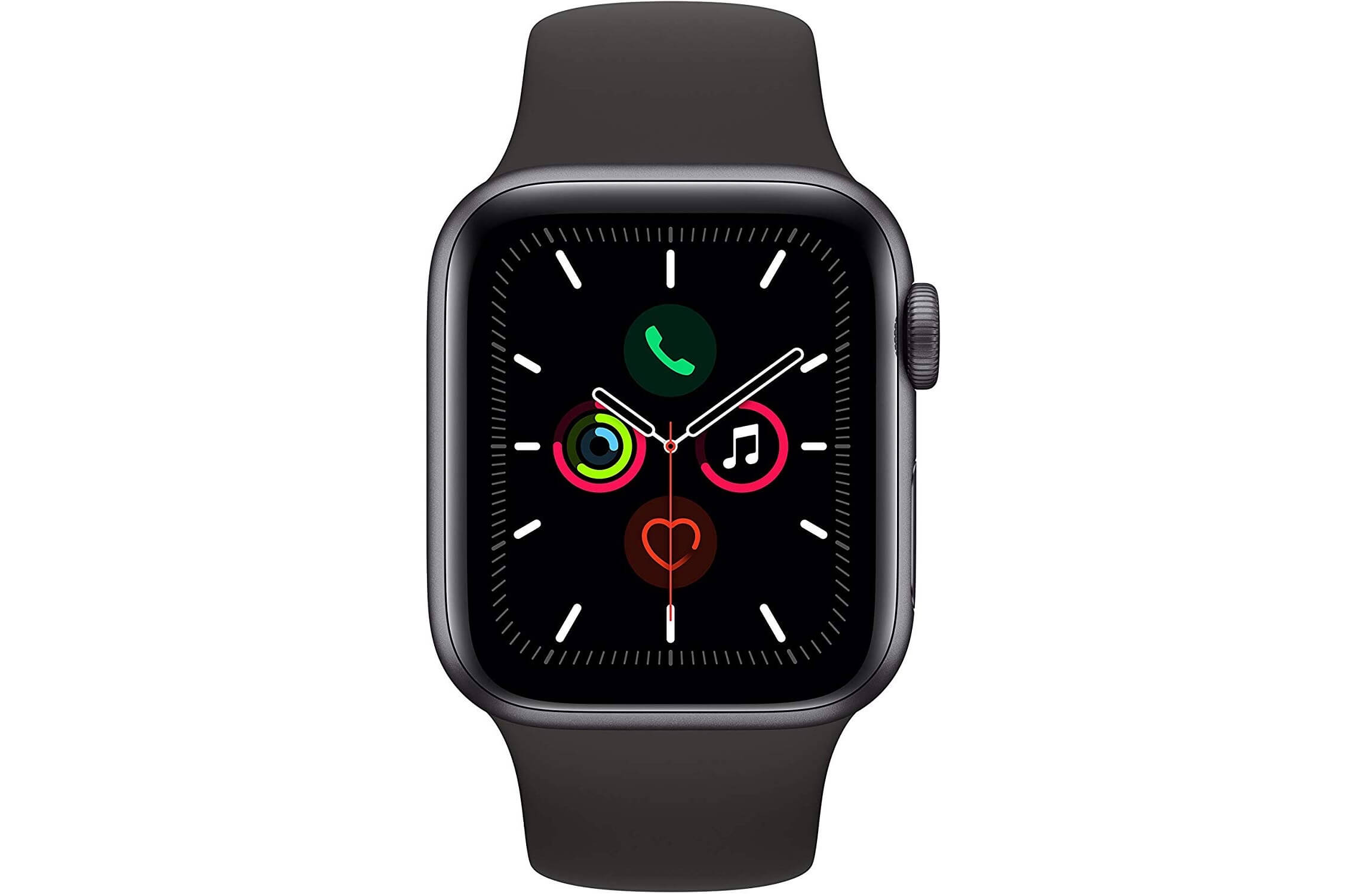 苹果apple watch 第5代 gps lte 40mm表盘 太空灰 黑色运动表带 搭载
