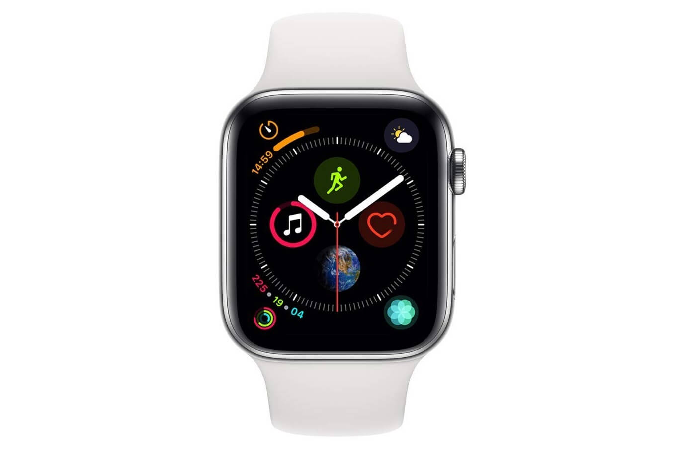 苹果apple watch series 4代 44mm 不锈钢表盘 gps