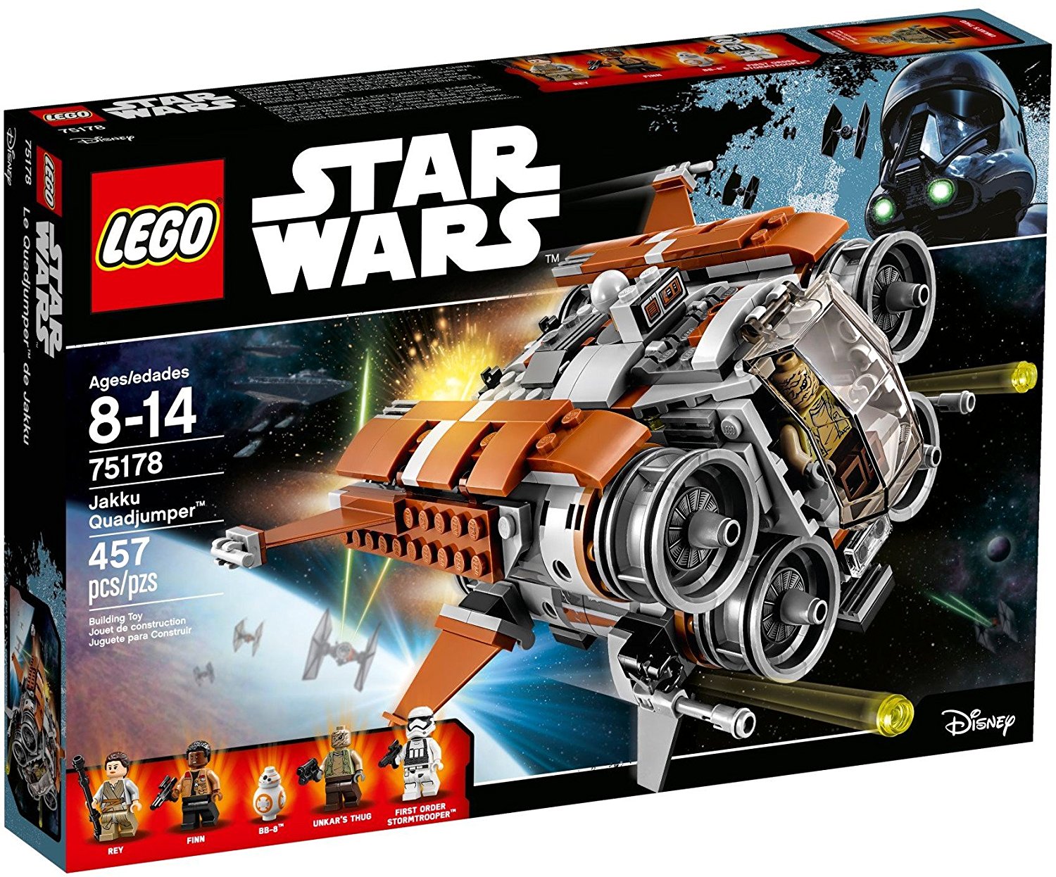 乐高LEGO Star Wars 75178 星球大战原力觉醒 贾库四跃飞船 原价59.99欧 6折，到手35.99欧！