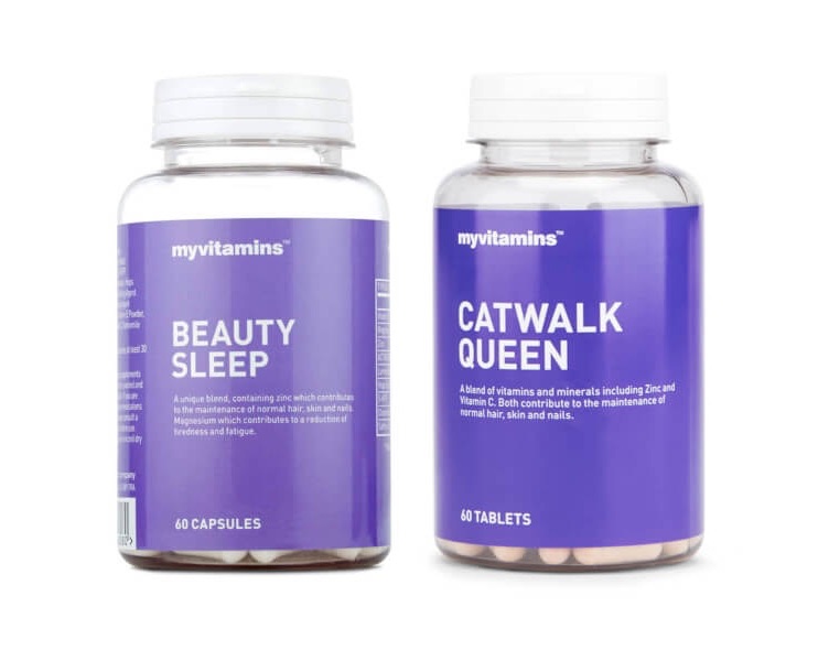 Myvitamins Beauty Sleep and Catwalk Queen Bundle 睡美人+秀场女王 超值套装特价21.37欧!最高6折折上折优惠码!