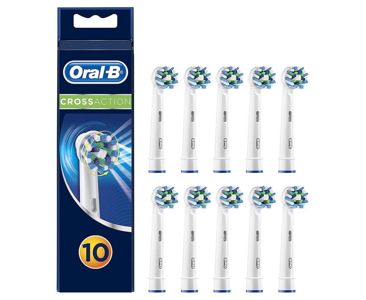 欧乐-B Oral-B CrossAction 电动牙刷替换刷 8支+2支装 原价40.99欧,现在21欧!史低!全家一起囤一波!