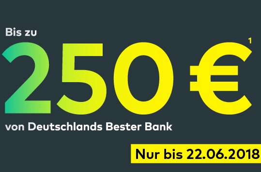 comdirect免费银行账户,最高可获赠250欧 + 免费 VISA 信用卡,可全球免费取款!