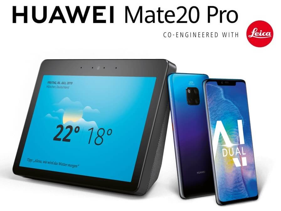 年度机皇！华为 HUAWEI Mate 20 /Mate 20 Pro 德亚预订比官网便宜50欧+送价值229.99欧的 Amazon Echo Show ！