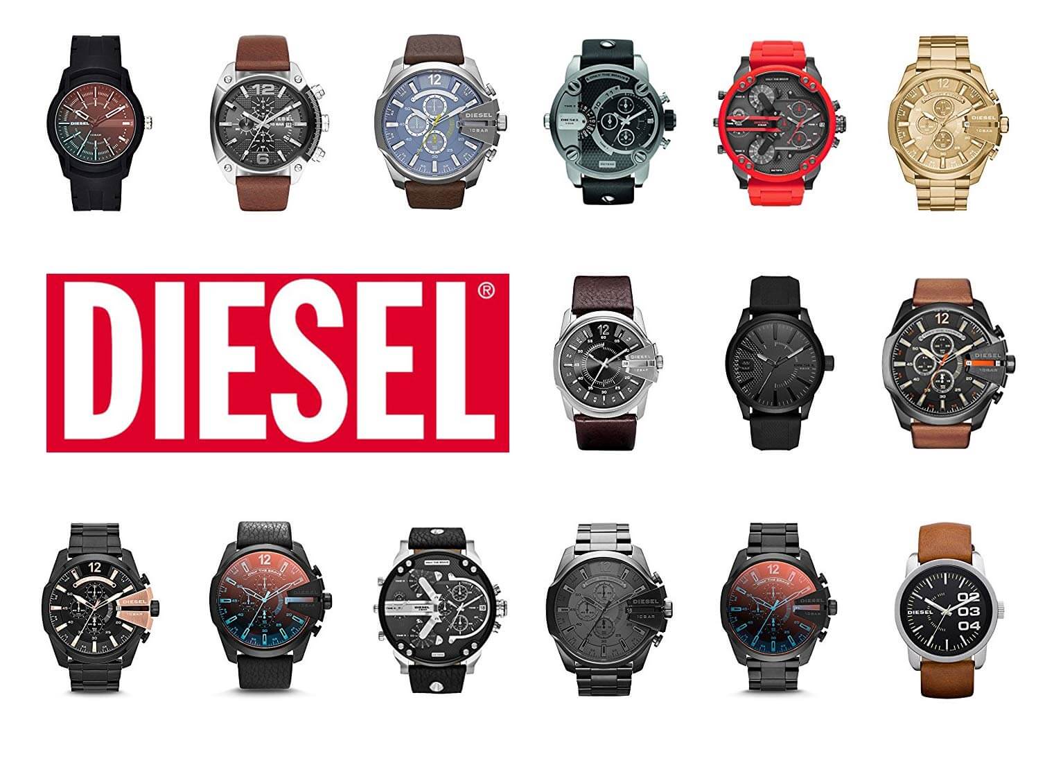 黑五大促！意大利高端牛仔时装品牌 Diesel 腕表全场5折！
