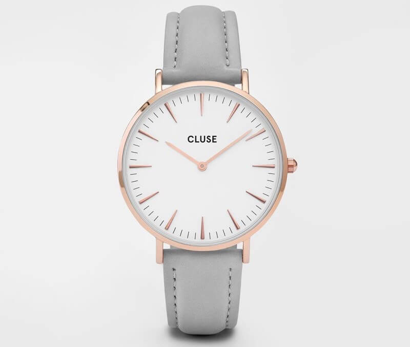Cluse、Diesel、Liebeskind、MK等大热品牌手表3折起!史低!全德免邮!CLUSE CL18015气质灰色皮制腕表 原价91.25欧,现在43.99欧