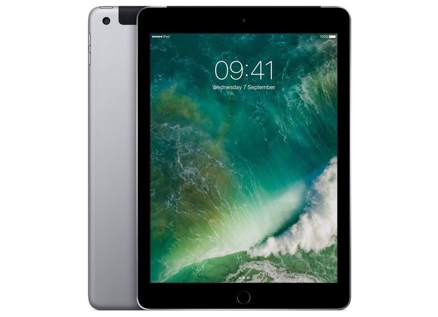 苹果 Apple iPad 2017款 太空灰 9.7英寸Retina显示屏 A9处理器 2G内存 LTE 128GB，到手245欧，原价300欧！特价！