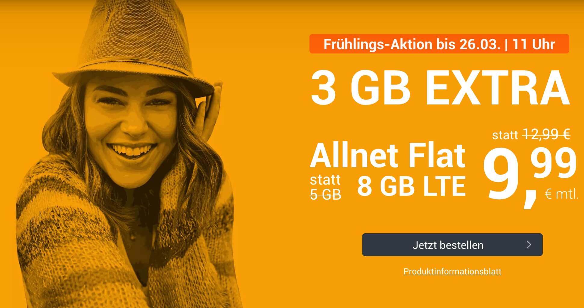 推荐手机合同!包月德国境内网络电话/短信+8GB上网,欧盟漫游,月租只要9.99欧+免接通费!原价12.99欧!