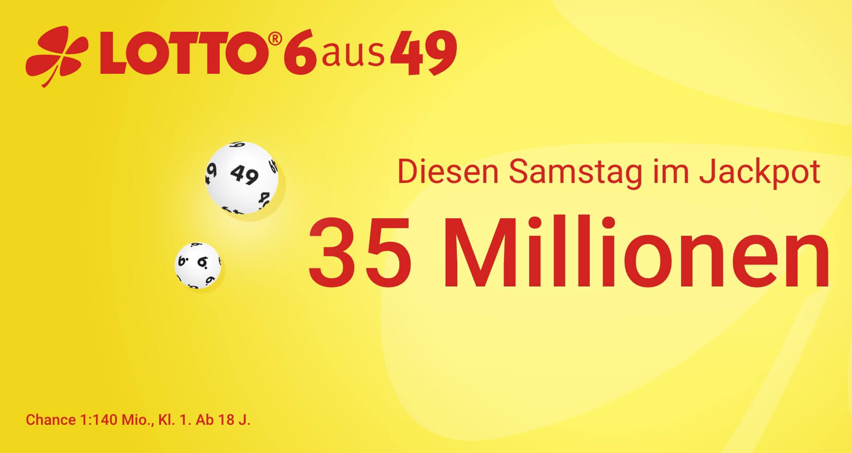 德国乐透 Lotto 49选6 奖金累计3500万欧元!周六晚上开奖!超丰厚奖金,不来试试运气?