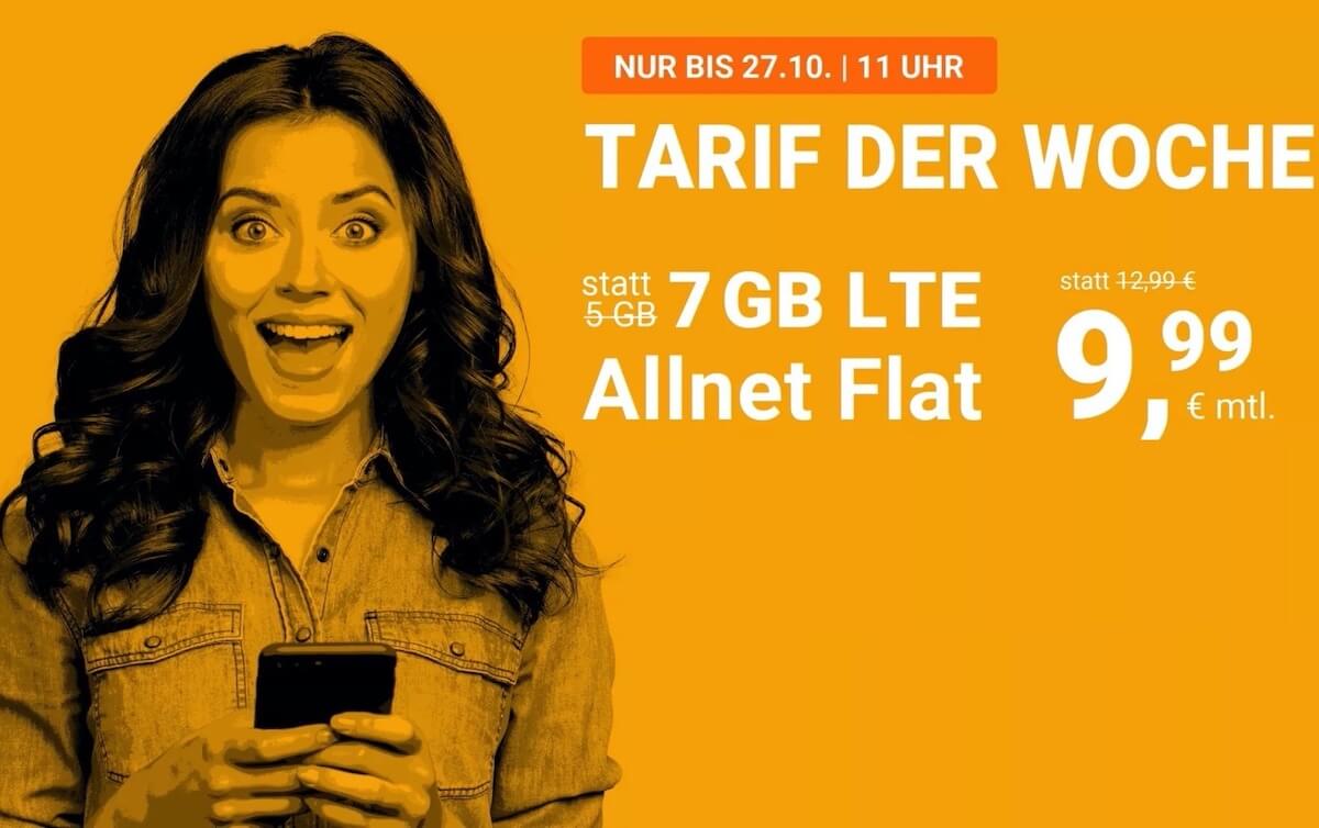 推荐手机合同！包月德国境内网络电话/短信+7GB上网，欧盟漫游，月租只要9.99欧+免接通费！原价12.99欧！