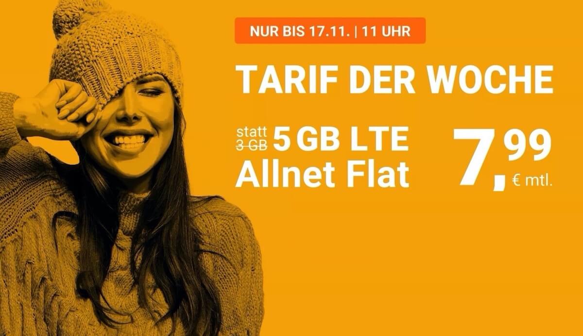 推荐手机合同！包月德国境内网络电话/短信+5GB上网，欧盟漫游，月租只要7.99欧+免接通费！