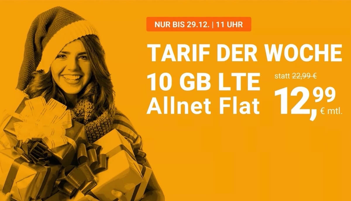 圣诞手机合同特价!O2网络包月德国境内网络电话/短信+10GB上网,欧盟漫游,月租只要12.99欧+免接通费!原价22.99欧!