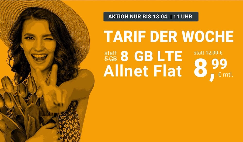 O2网络包月德国境内网络电话/短信+8GB上网，欧盟漫游，到手8.99欧，原价12.99欧！！