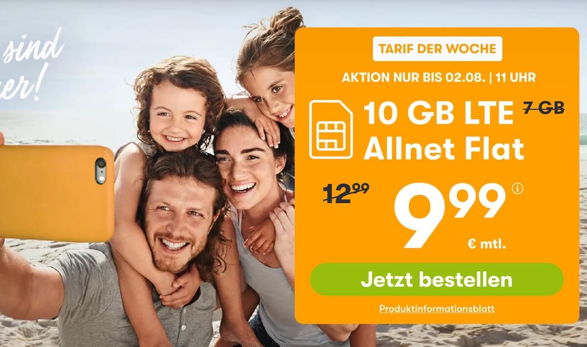 O2网络包月德国境内网络电话/短信+10GB上网，欧盟漫游，到手9.99欧，原价22.99欧！！