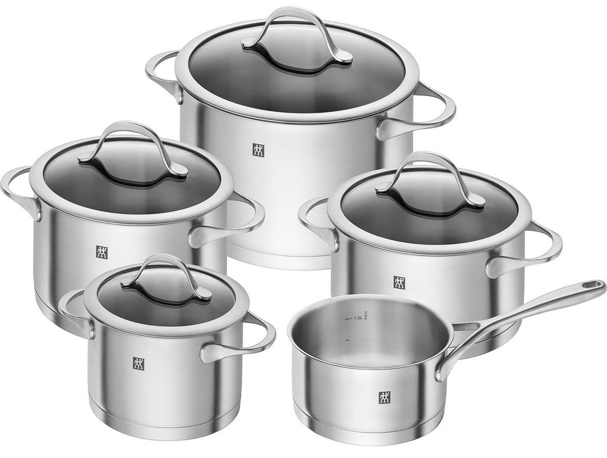 双立人 Zwilling Essence高端不锈钢锅具 五件套,到手136.4欧,原价339欧!!