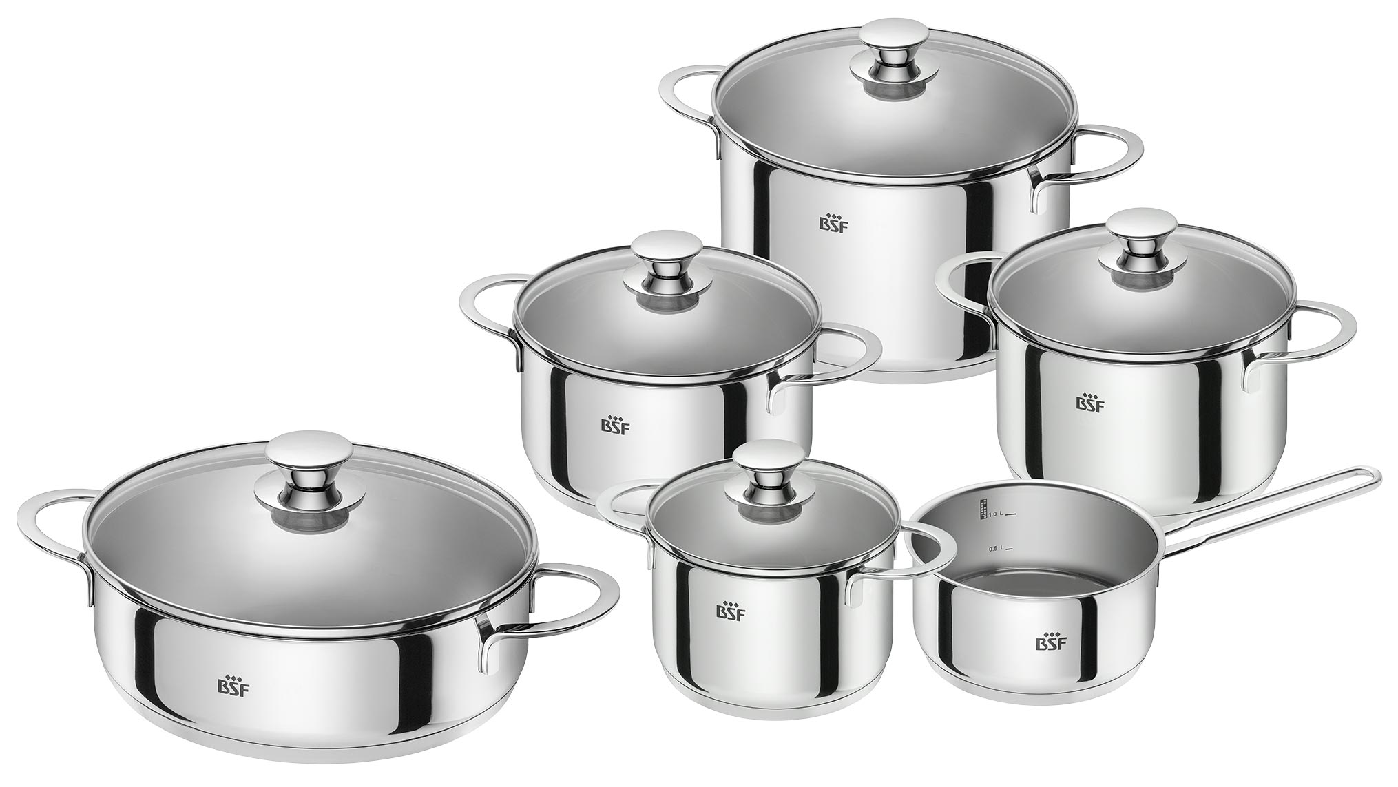 双立人Zwilling旗下品牌BSF 6件套锅,原价348欧,到手149欧!