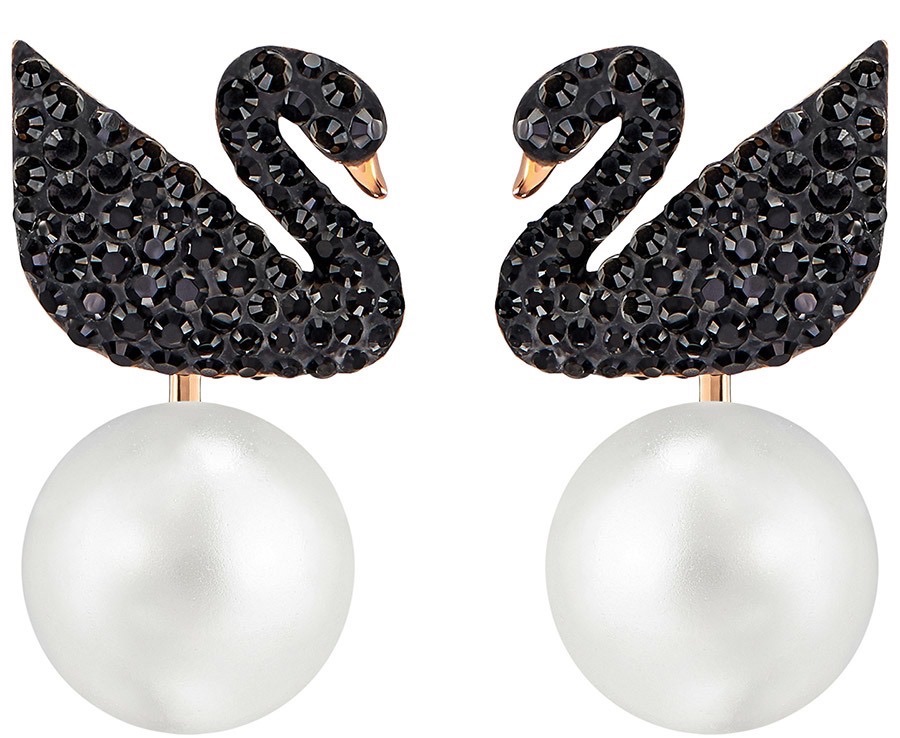 施华洛世奇 Swarovski全场8折折!Swarovski 黑天鹅穿孔耳环,原价89欧,到手71.2欧!