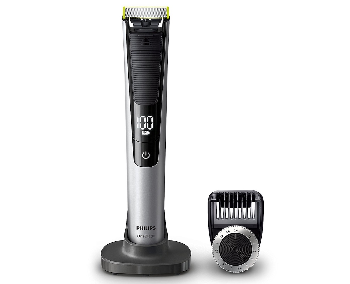 飞利浦 Philips OneBlade Pro QP6520 男士往复式剃须刀 干湿两用 带可调节修剪器+充电底座,到手40.99欧,原价89.99欧!特价!