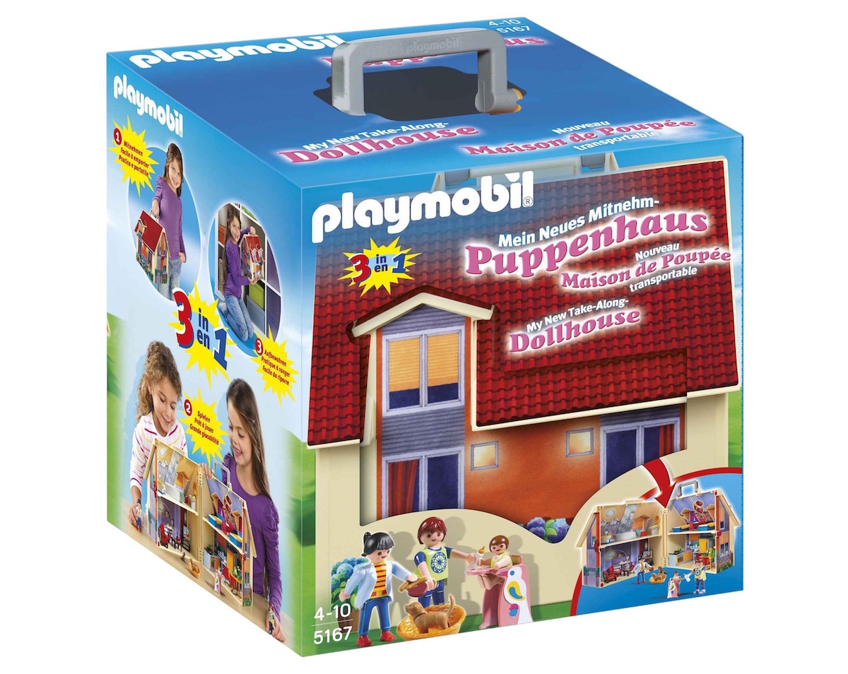 德国百年经典玩具品牌百乐宝 Playmobil全场4.5折折!PLAYMOBIL Dollhouse 3合1移动别墅套装,原价69.99欧,到手29.99欧!史低!