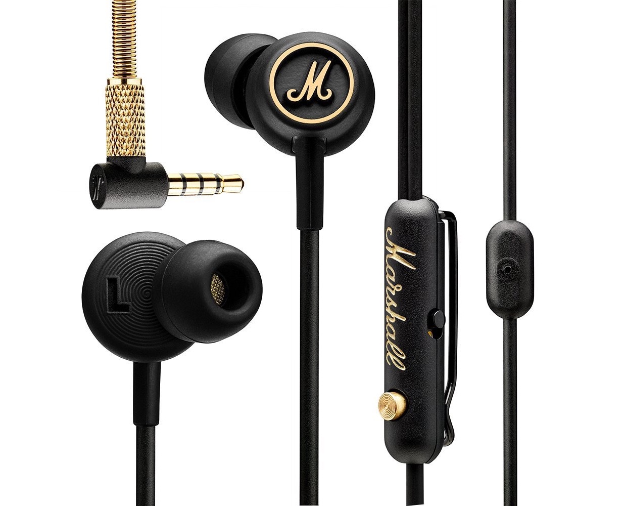 马歇尔Marshall Mode入耳式HiFi摇滚重低音线控人体工学耳机,到手31.99欧,原价44.99欧!特价!