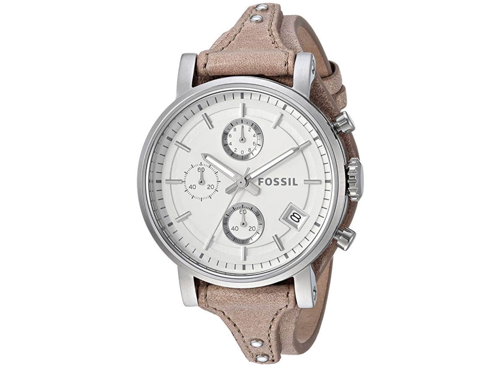 Fossil Original Boyfriend ES3625 石英牛皮带女士腕表,到手79.83欧,原价139欧!