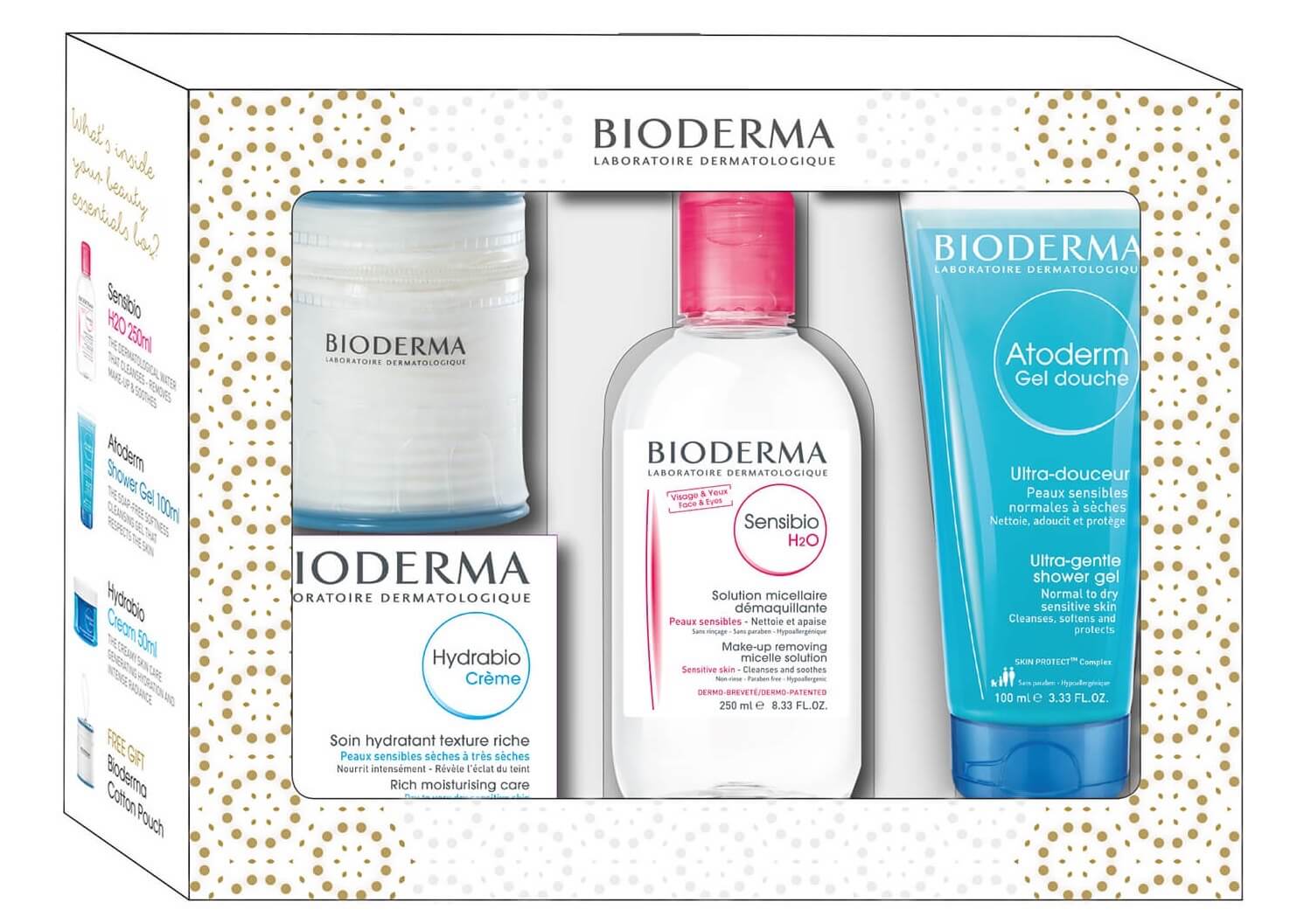 法国贝德玛Bioderma Beauty Essentials 护肤卸妆套装 敏感肌福音,现在到手19.2欧!原价25.95欧!