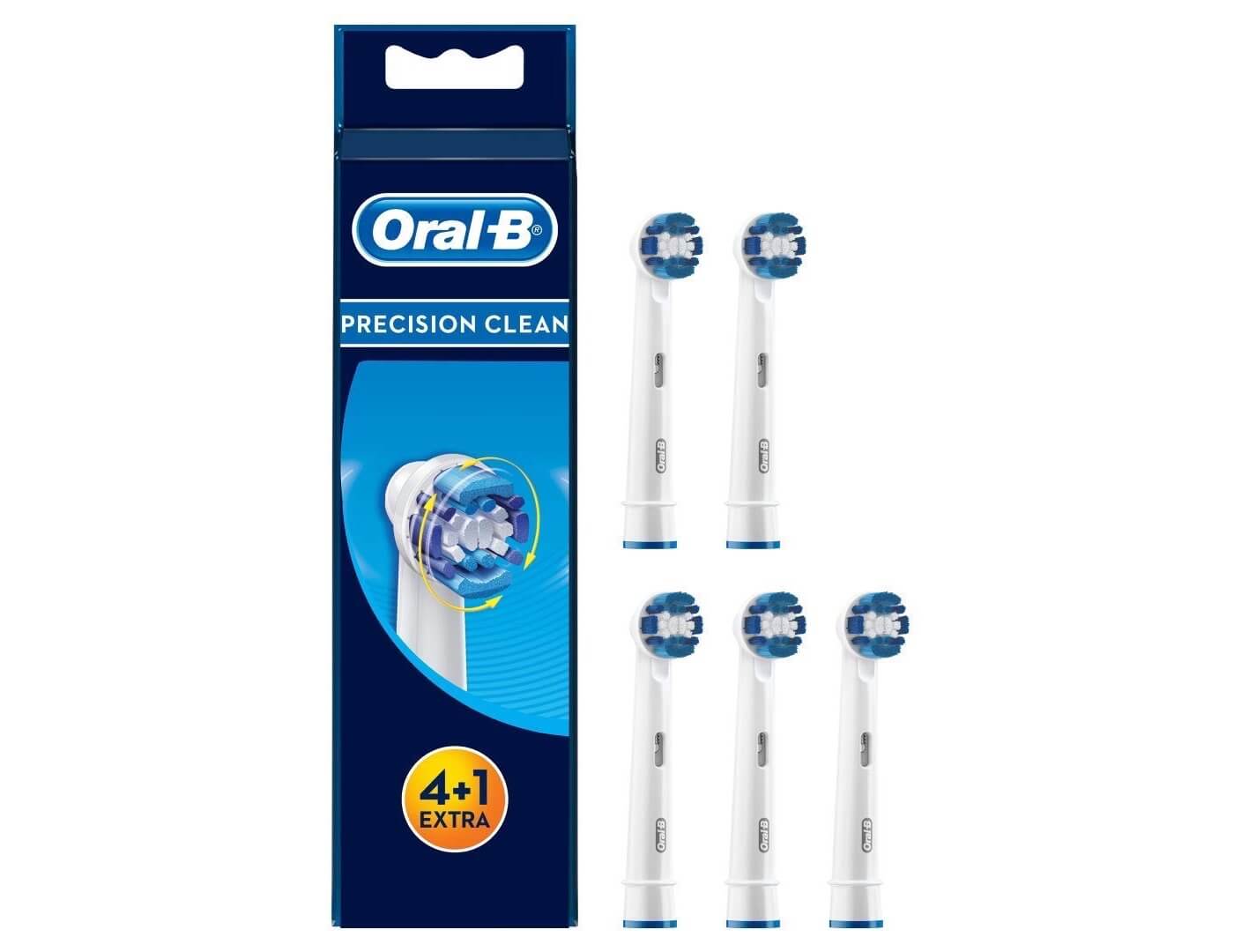 博朗欧乐B Oral-B Precision Clean 电动牙刷替换刷头 5个装,到手7.49欧,原价20.99欧!特价!