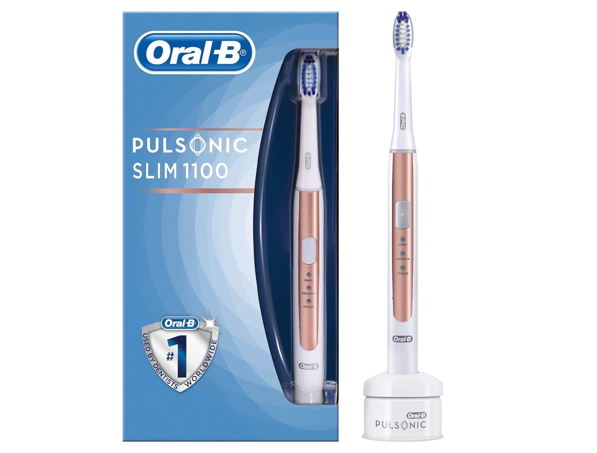 Oral-B Pulsonic Slim 1100 声波电动牙刷 玫瑰金,到手53.66欧,原价89.99欧!