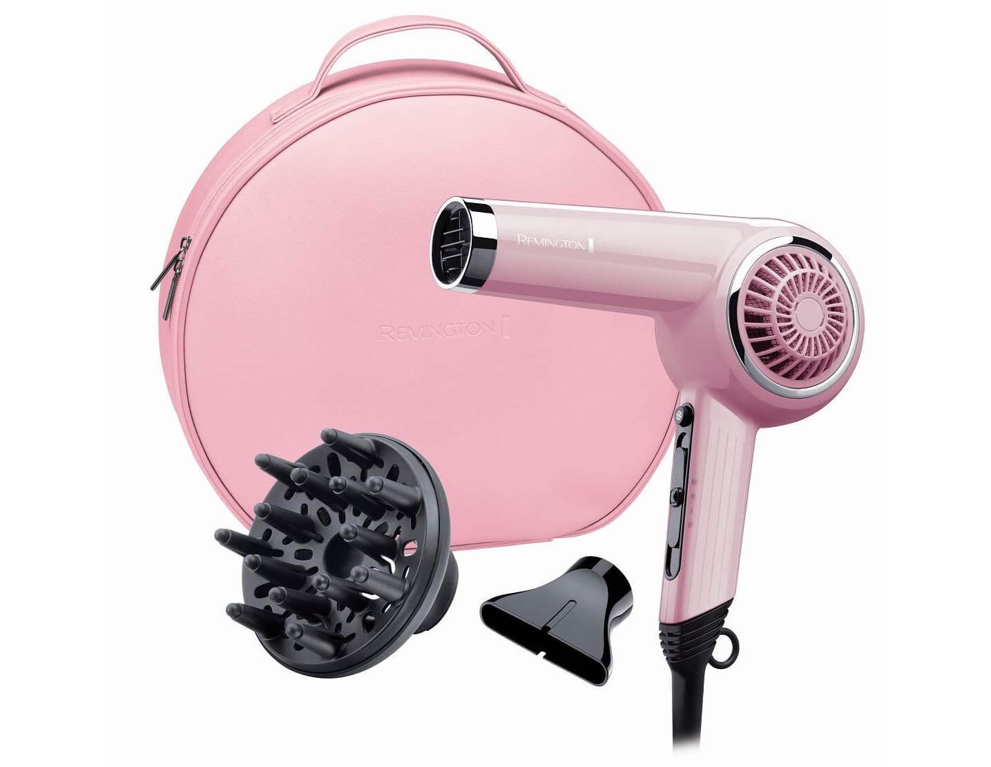 Remington Retro Pink Lady吹风机 2000瓦 带复古超美圆形收纳包+2个吹嘴,到手24欧,原价49.99欧!