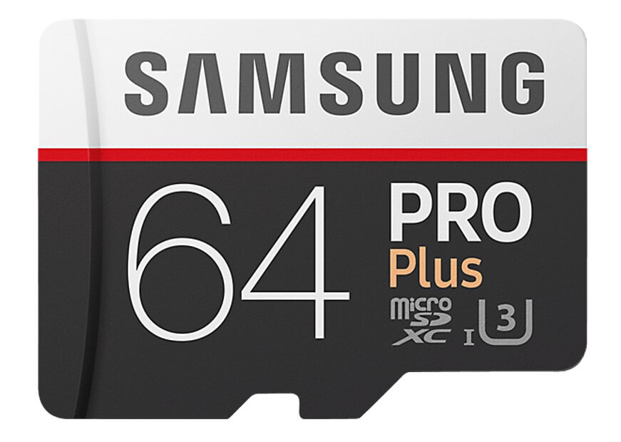 Samsung PRO Plus Micro SDXC 三星专业版+闪存卡64GB 读取速度最高100MB/s Class 10 U3 含转换卡,到手22欧,原价61欧!特价!