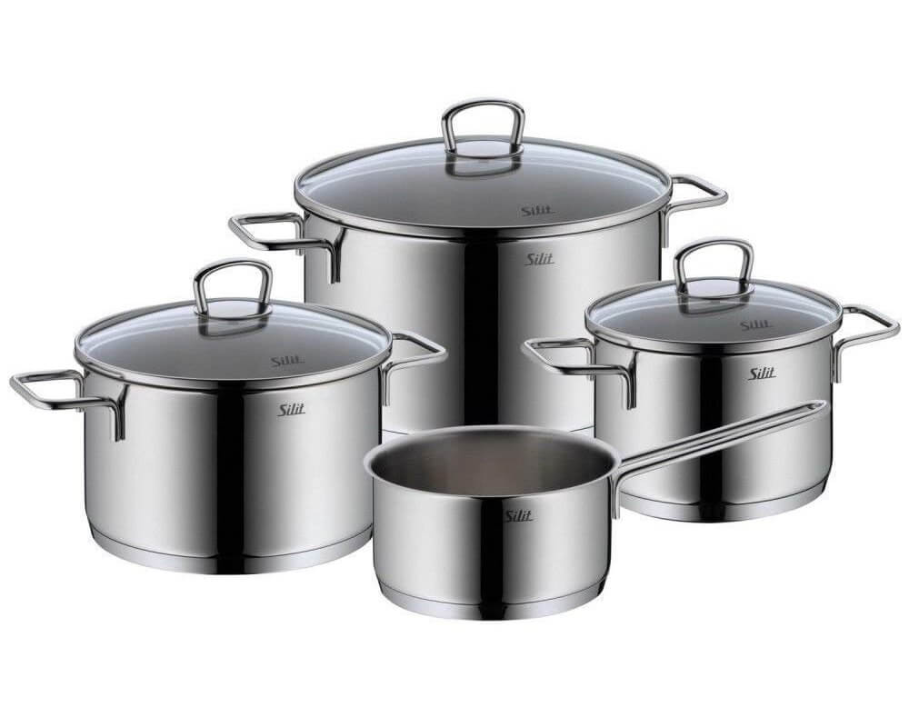 Silit Alicante 喜力特锅具4件套 18/10 不锈钢 带玻璃盖，到手69.9欧，原价109欧！全德免邮！