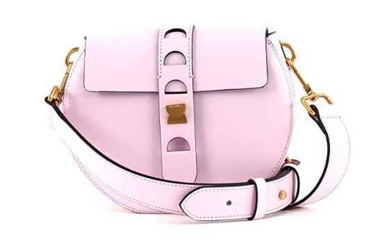 Coccinelle Carousel Mini 15C6 半月形斜挎包 樱花粉色,现在到手139欧!!