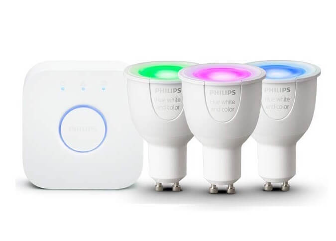 飞利浦 Philips Hue White & Color Ambiance GU10 LED 智能灯泡套装 3只装,到手127.16欧,原价169.99欧!