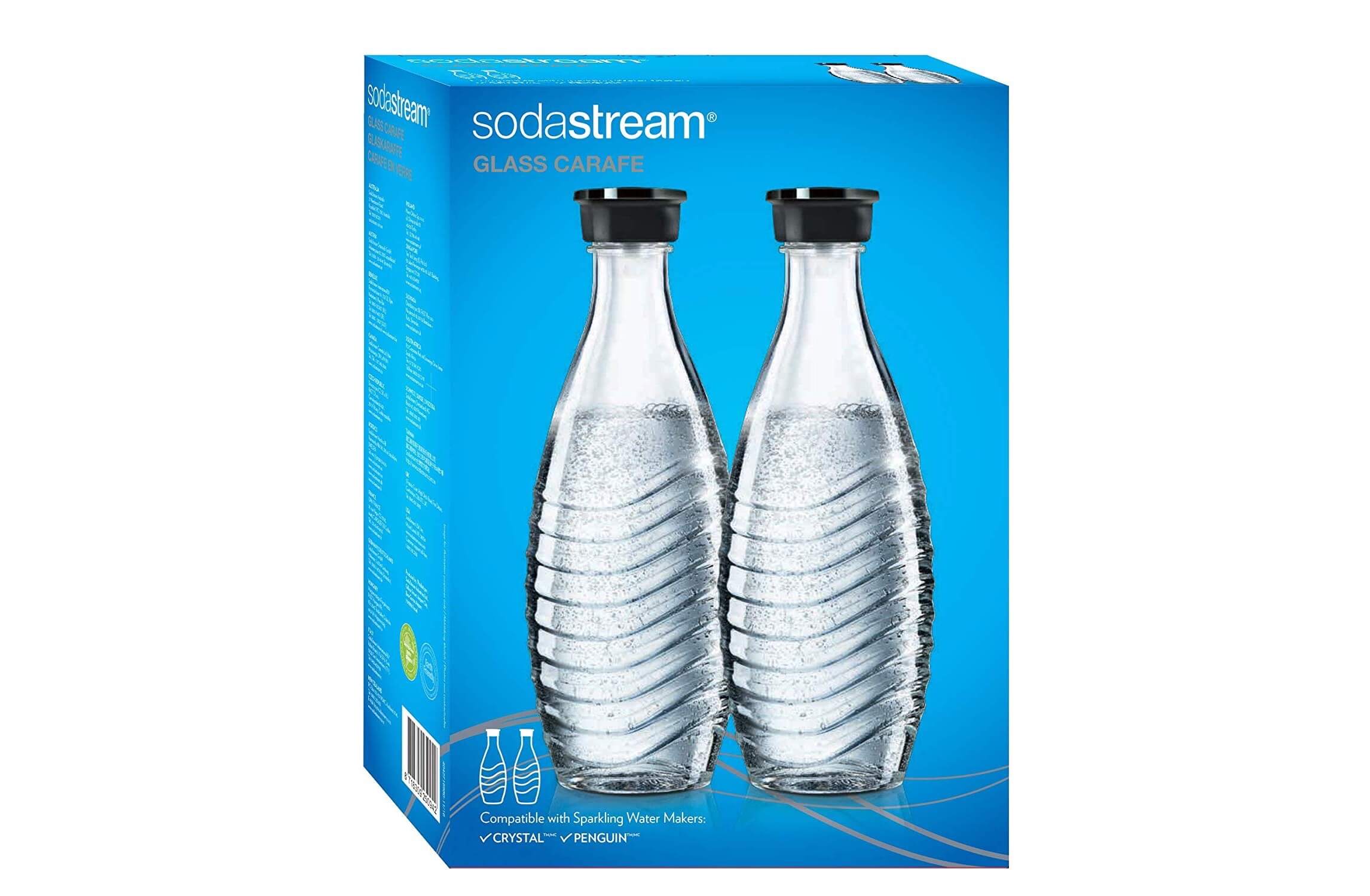 SodaStream 玻璃瓶 适合Crystal和Penguin气泡水机 2x0,6L,到手14.99欧,原价16.99欧!特价!