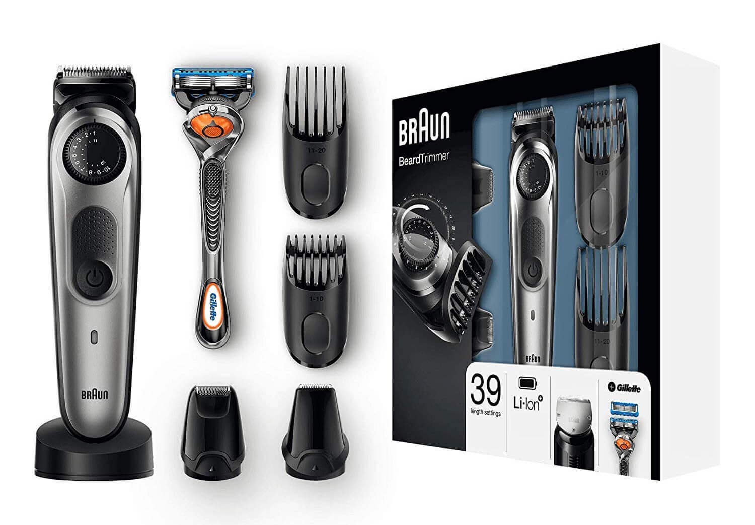 博朗 Braun BT7040 胡须修剪器+理发器套装 39种长度调节 锋利不锈钢刀头，到手42.99欧，原价65.99欧！特价！