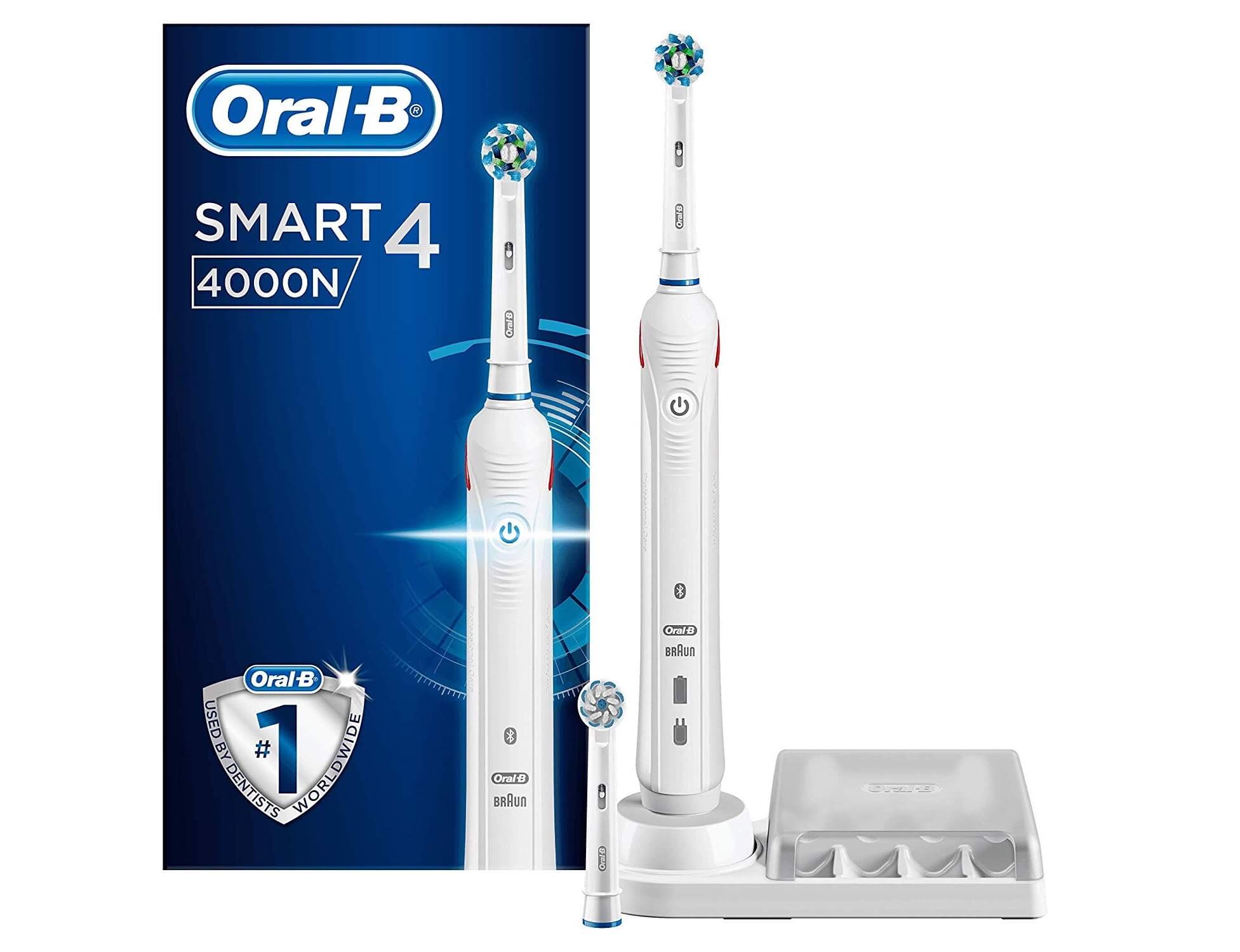 Oral-B Smart 4 4000N 智能电动牙刷 蓝牙连接手机app 三种刷牙模式 带计时器，到手59.99欧，原价64.98欧！特价！