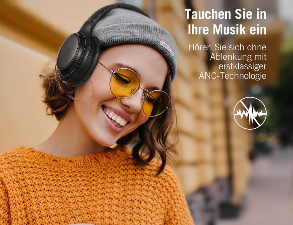 Taotronics TT-BH060 头戴式主动降噪耳机 蓝牙5.0 30小时续航,现在到手39.99欧!!