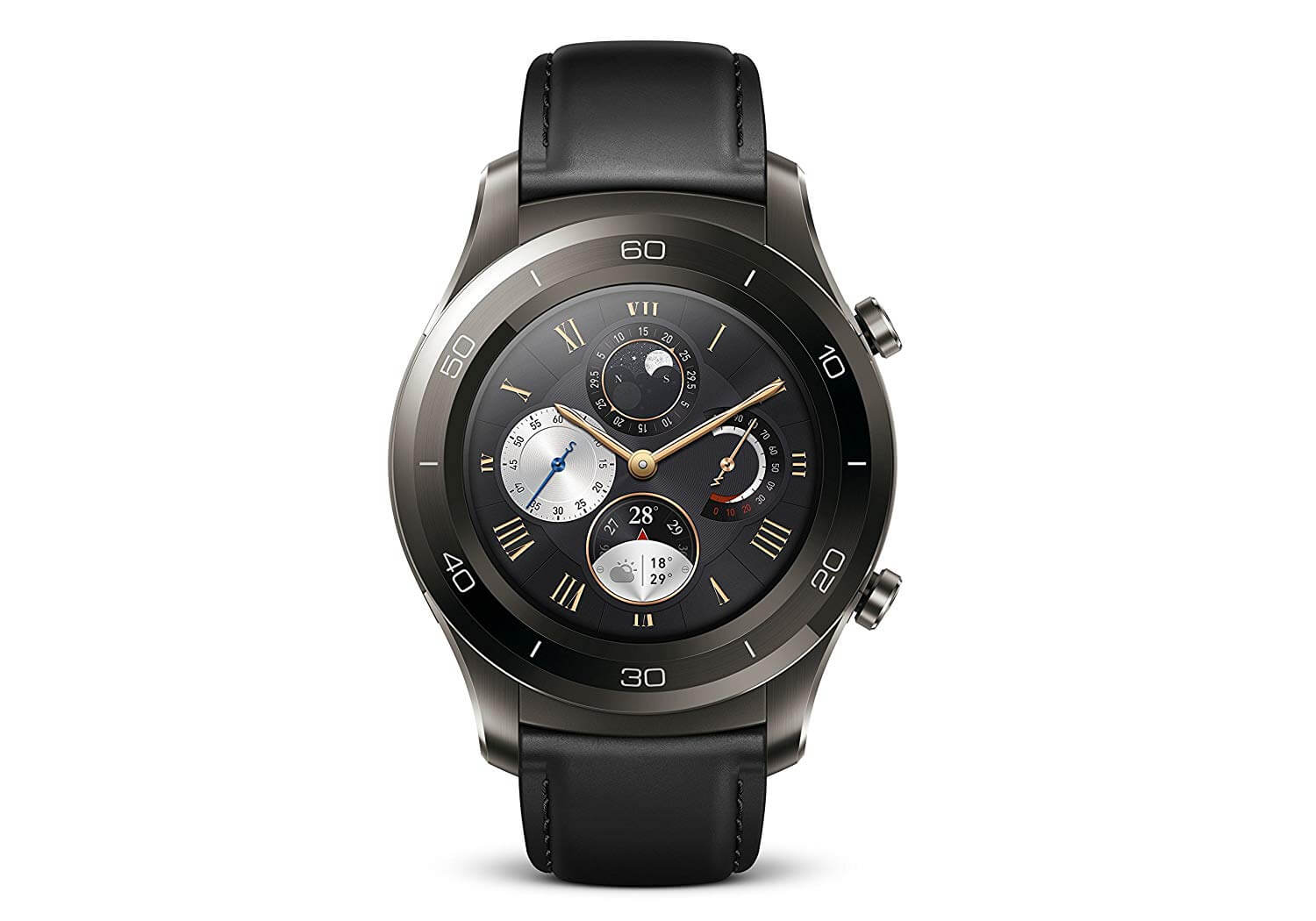 华为 HUAWEI Watch 2 Classic 蓝牙版智能手表 支持NFC Bluetooth WLAN 搭载Android Wear，到手188.1欧，原价399.9欧！