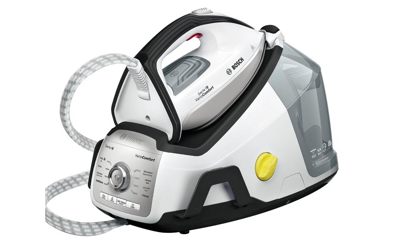 博世 Bosch TDS8030DE VarioComfort 蒸汽压力熨斗 2400瓦 1.8升可拆卸水箱 经典黑白灰配色，到手230.77欧，原价399欧！