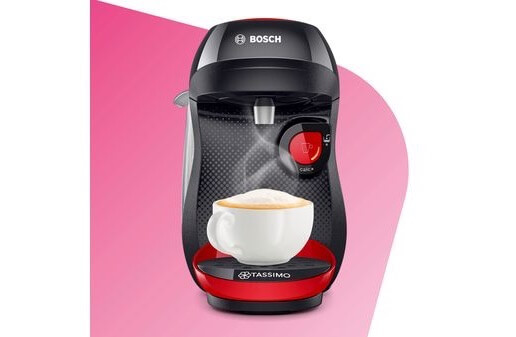 博世 Bosch TAS1003 Tassimo Happy 全自动胶囊咖啡机 红色 1400W功率,到手31.16欧,原价109.99欧!