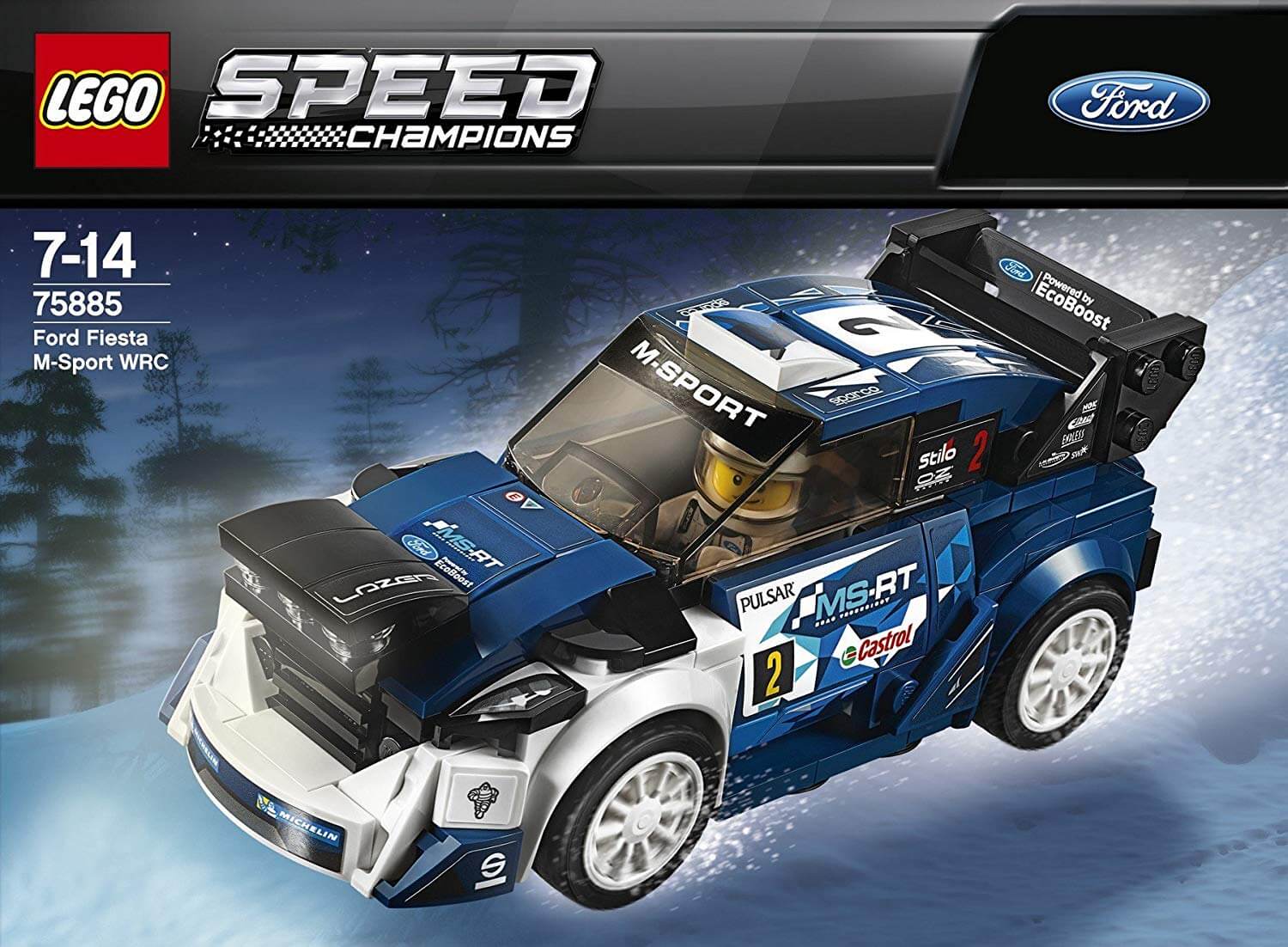 LEGO Speed Champions 75885 - Ford Fiesta M-Sport WRC 福特嘉年华M-Sport车队世界拉力赛车，现在到手9.99欧！！