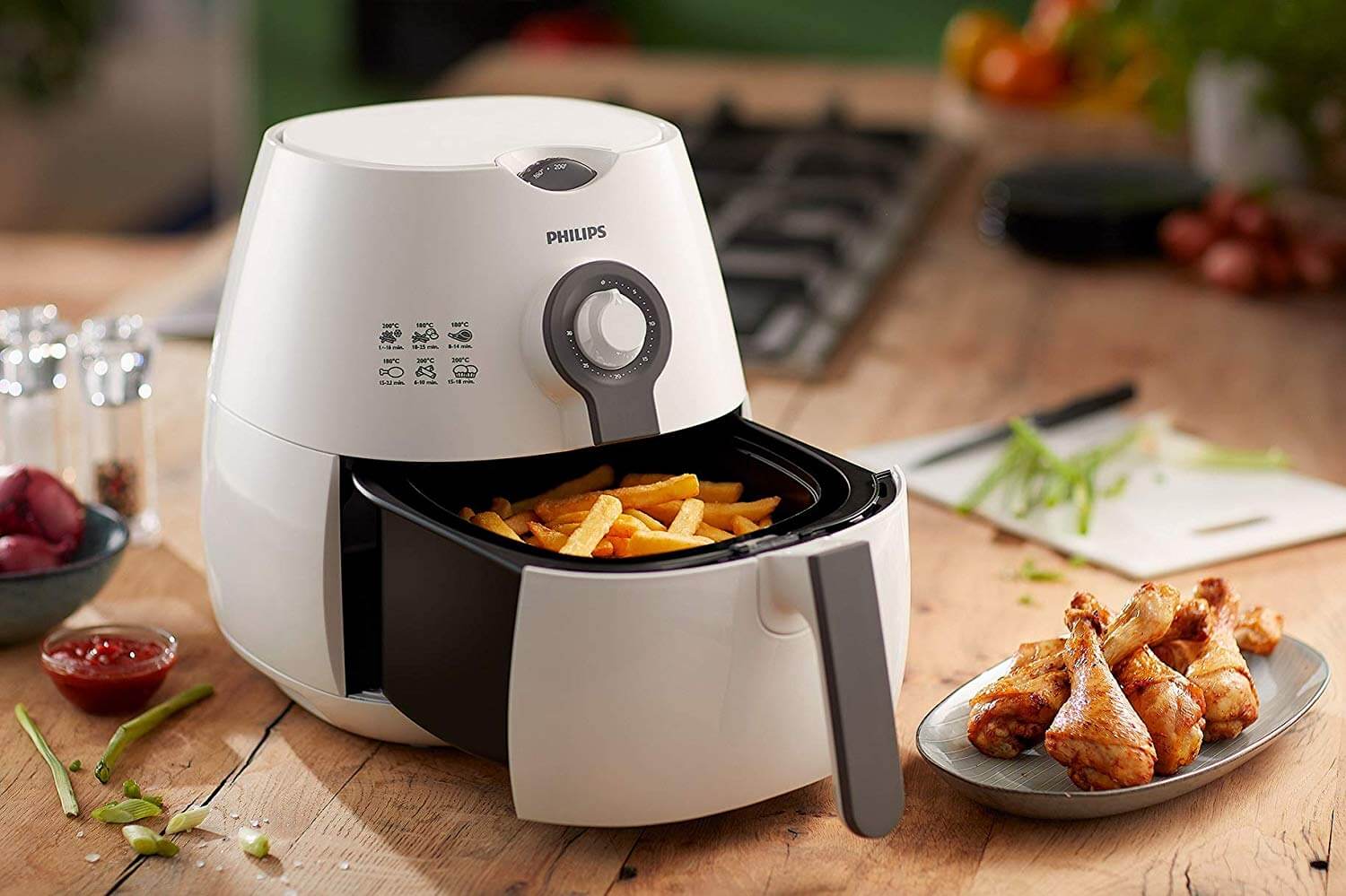 飞利浦 Philips HD9216/80 Airfryer 白色空气炸锅 1425W功率 800克烹饪量 适合2-3人，到手132.2欧，原价209.99欧！！
