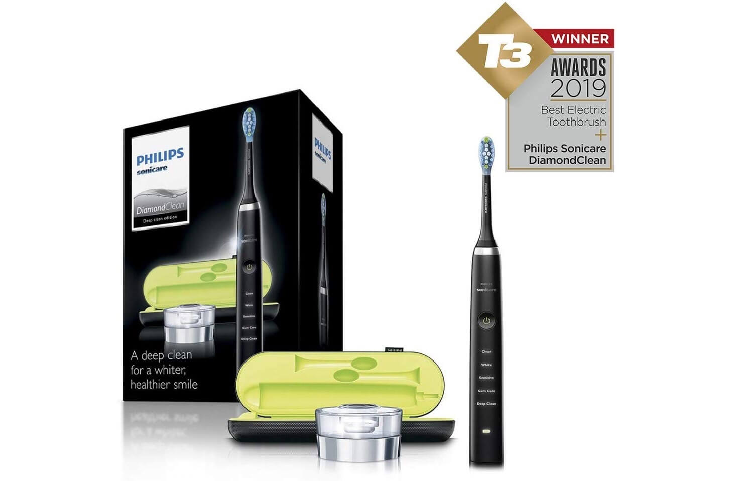 飞利浦钻石亮白 Philips Sonicare DiamondClean HX9351/52 声波电动牙刷 炫酷黑配色,现在到手102.77欧!!特价!