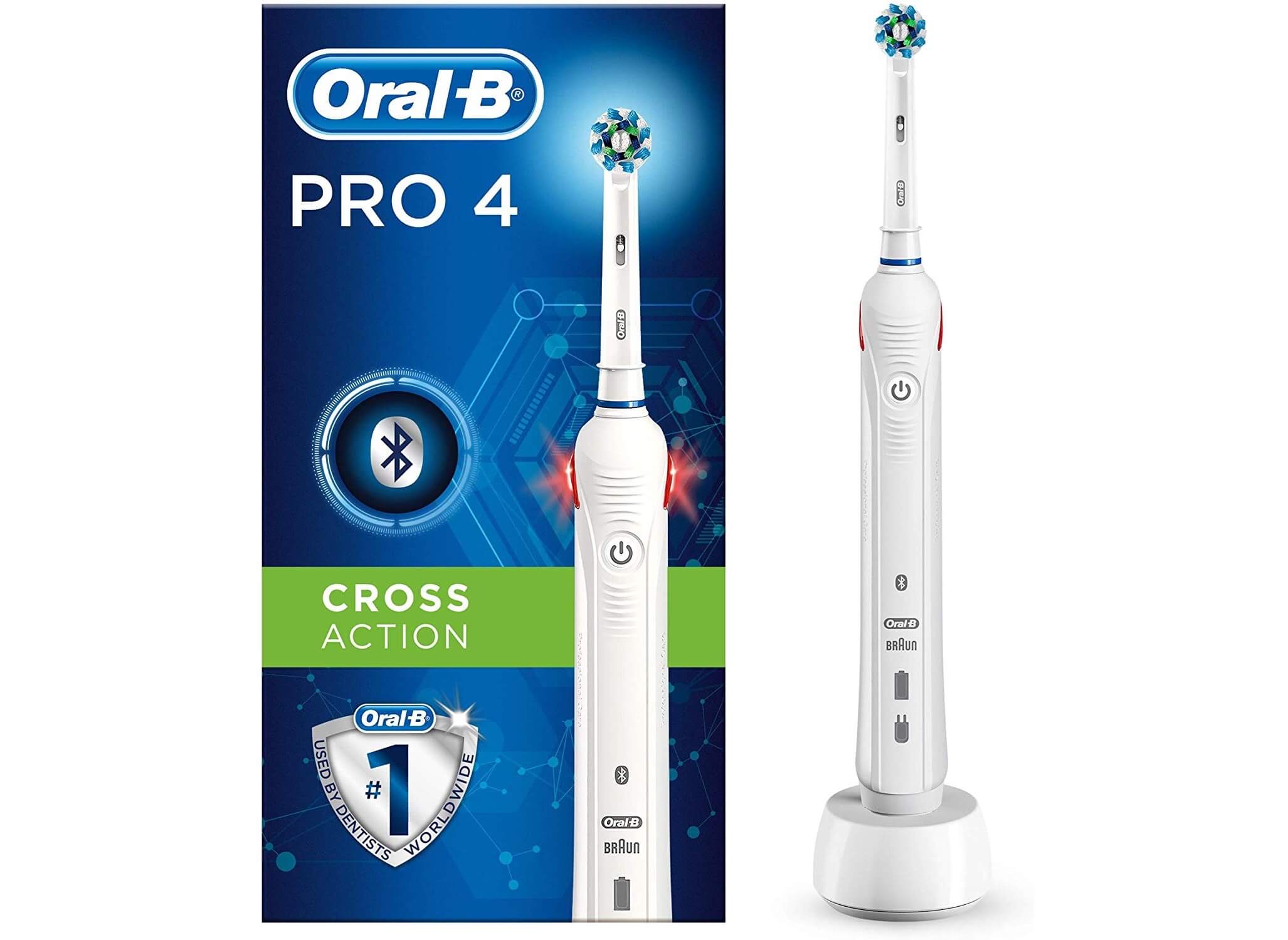 欧乐B Oral-B PRO 4 电动牙刷 蓝牙连接Smart Coaching 5种清洁模式 带压力控制,到手62.69欧,原价145.99欧!全德免邮!