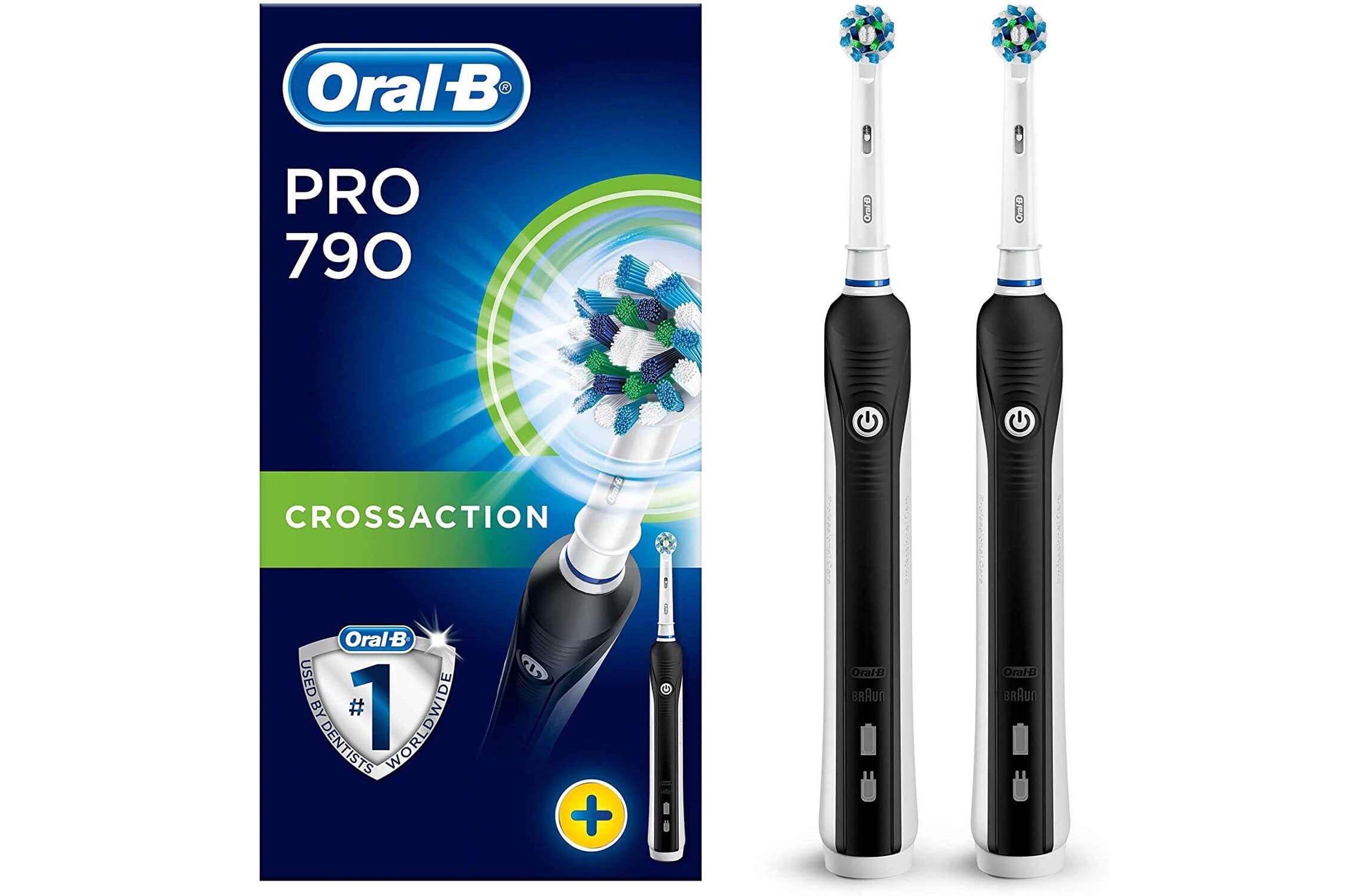 Oral-B Pro 790 电动牙刷 两只装 带两个CrossAction刷头,到手45.39欧,原价99.99欧!