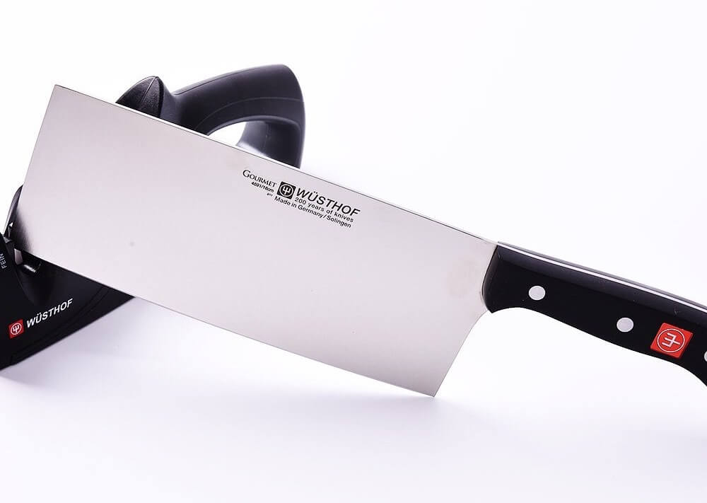 德亚近5星好评！三叉牌 Wüsthof 中式菜刀+磨刀器套装，到手51.82欧，原价62欧！特价！