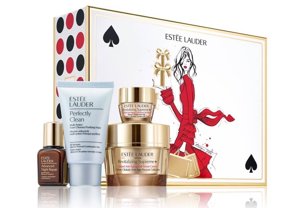 雅诗兰黛 Estée Lauder Supreme + Holiday19 小棕瓶4件套,到手64.56欧,原价109欧!