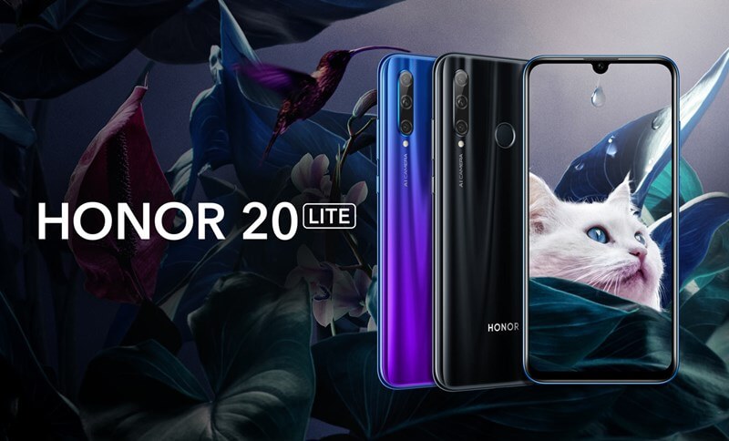 华为荣耀20青春版 Honor 20 Lite 6.21寸水滴屏 4GB/128GB 黑色 后置超广角三摄+前置32MP自拍，到手174.57欧，原价189.95欧！