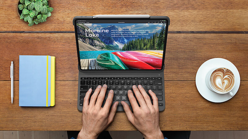 罗技 Logitech Slim Folio Pro 背光键盘保护套 适用于12.9寸iPad Pro，到手32.2欧，原价107.99欧！特价！