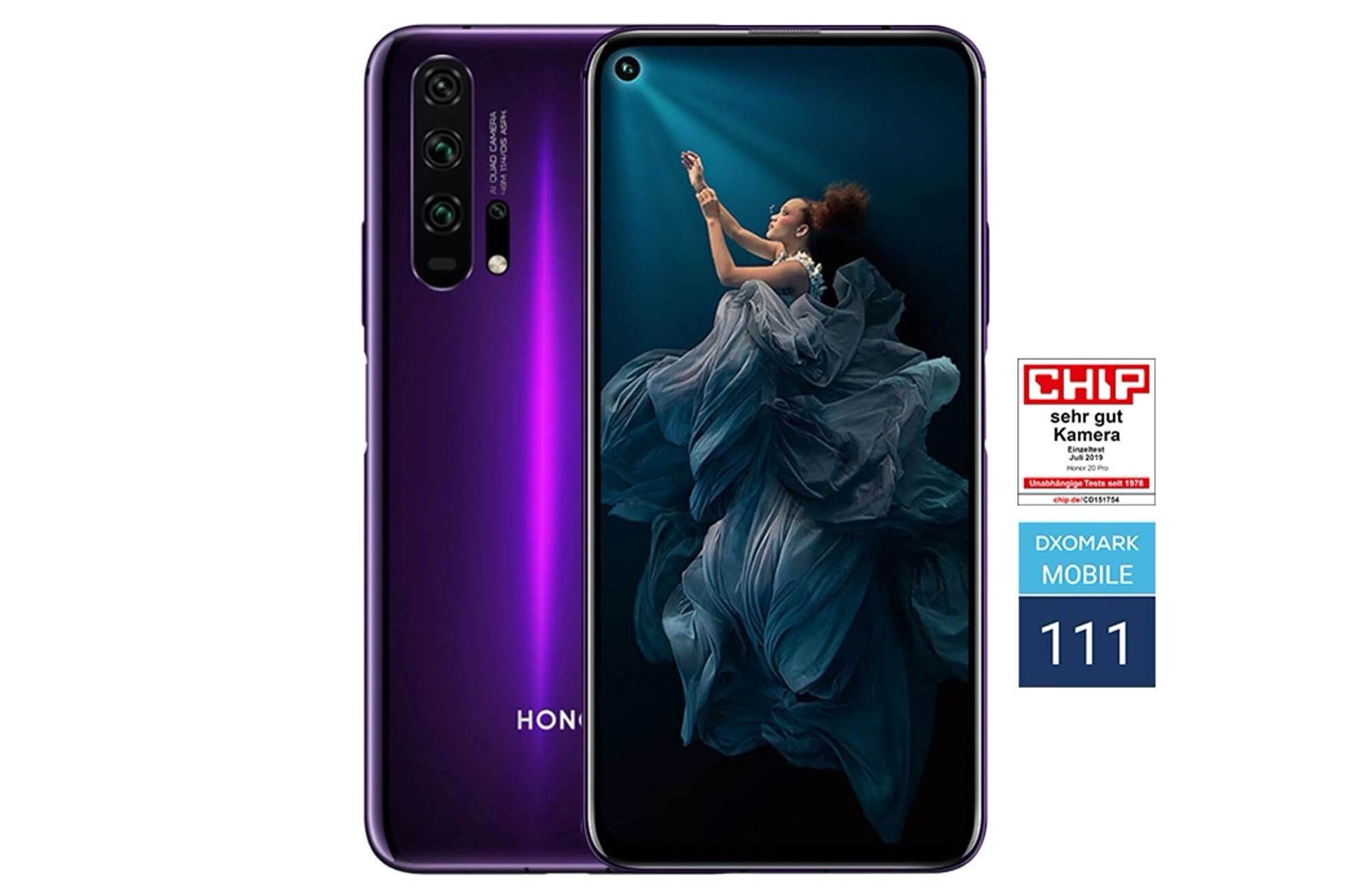 华为荣耀 HONOR 20 Pro 智能手机 8GB/256GB(幻影黑) 麒麟980 4800万AI四摄,到手419欧,原价439欧!