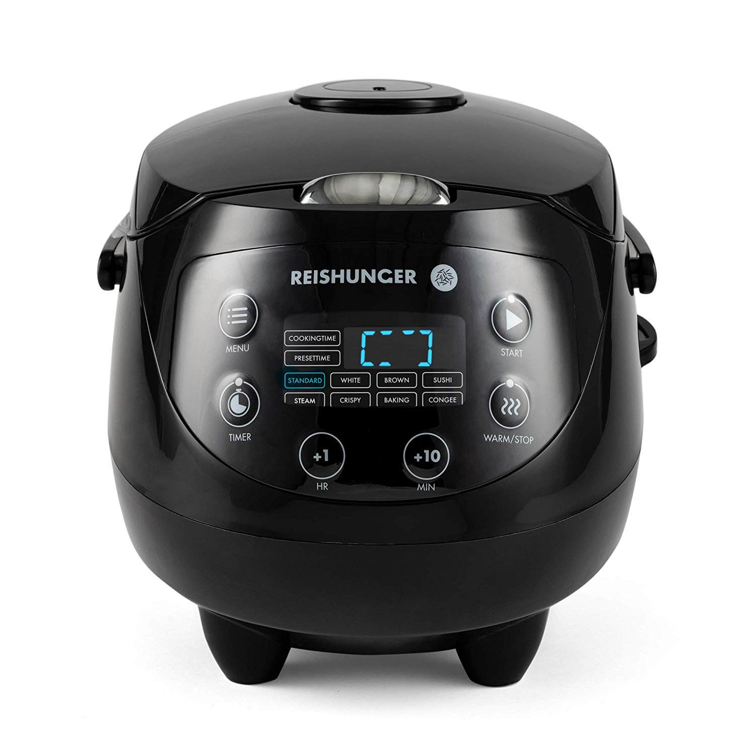Reishunger Mini Reiskocher (0,6l/350W/220V) Multikocher mit 8
